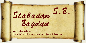 Slobodan Bogdan vizit kartica
